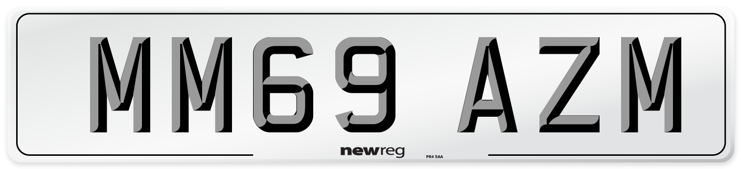 MM69 AZM Number Plate from New Reg